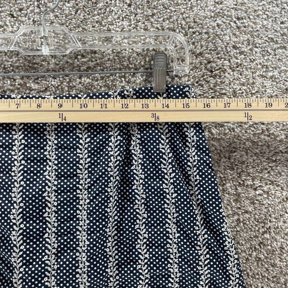 Talbots Skirt Womens 8P Petite Blue Polka Dot Pencil Casual Side Zip Career - Picture 2 of 8